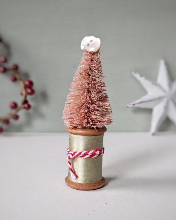 Vintage Bobbin Christmas Tree Decoration