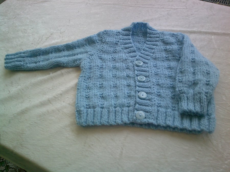 18 Inch Blue V Neck Cardigan