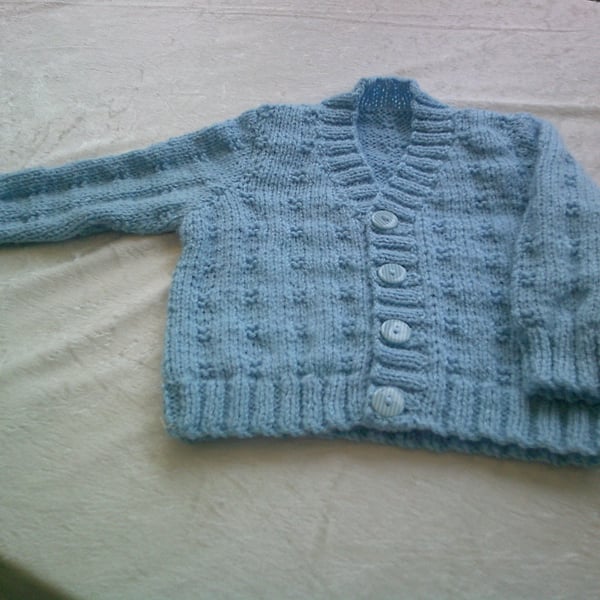 18 Inch Blue V Neck Cardigan