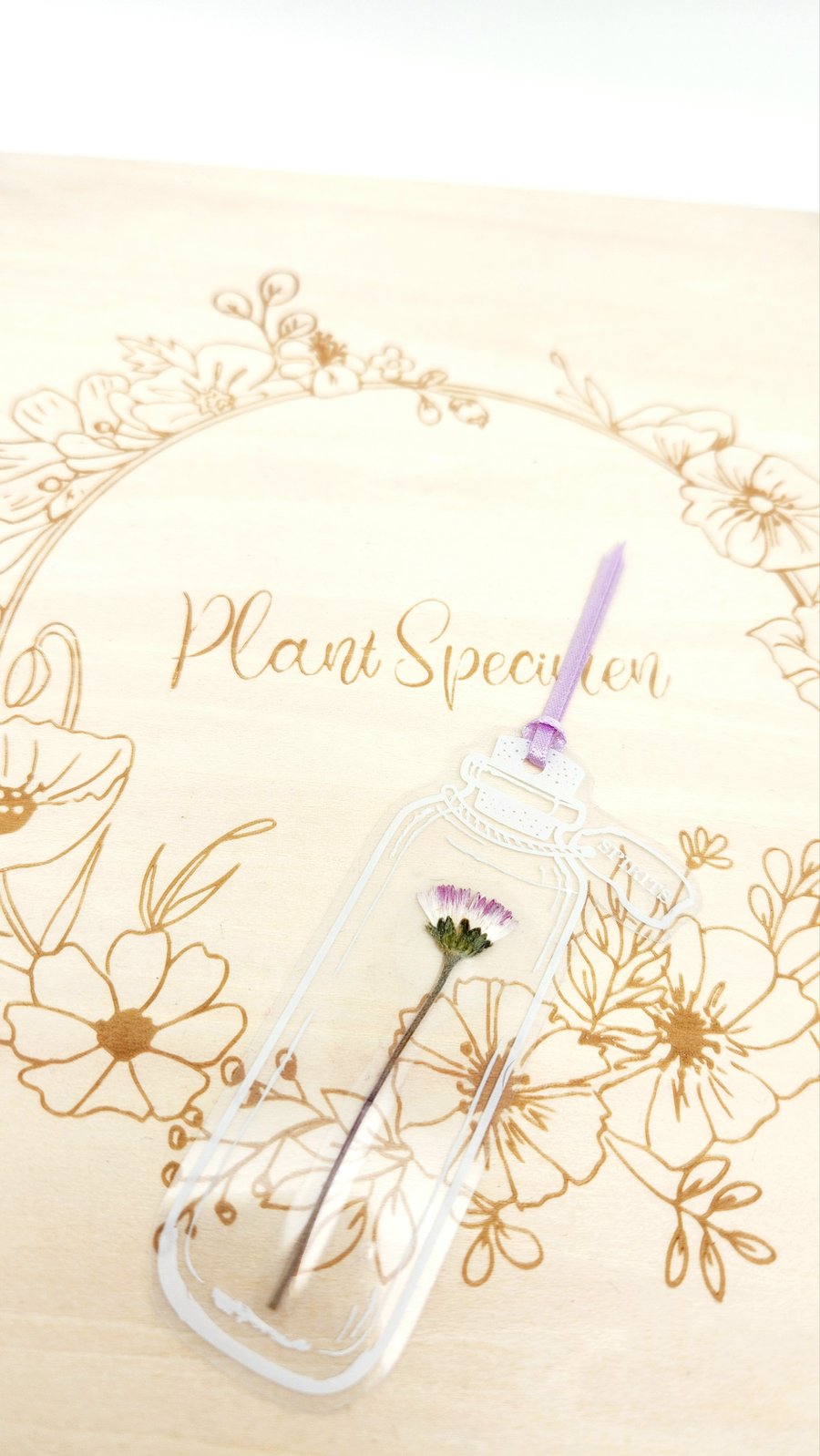Bookmark,Pressed Flower Bookmark, Dry Flower Bookmark Clear Case, Vase Bookmarks
