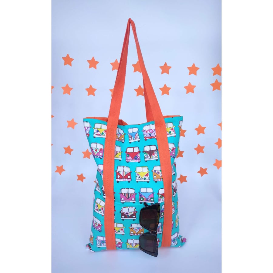Campervan Tote Bag, Small Tote Bag