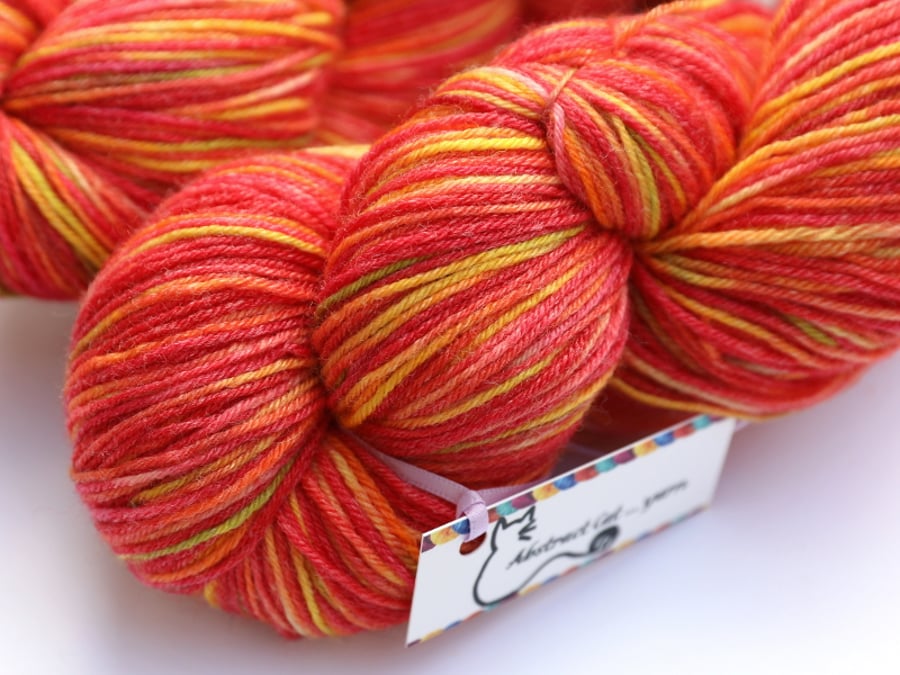 SALE: Ice Pop - Superwash Bluefaced Leicester bamboo 4 ply yarn