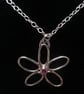 Delicate daisy ruby necklace - Image 1