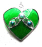 Heart Stained Glass Suncatcher Nugget Green 008 - Image 2