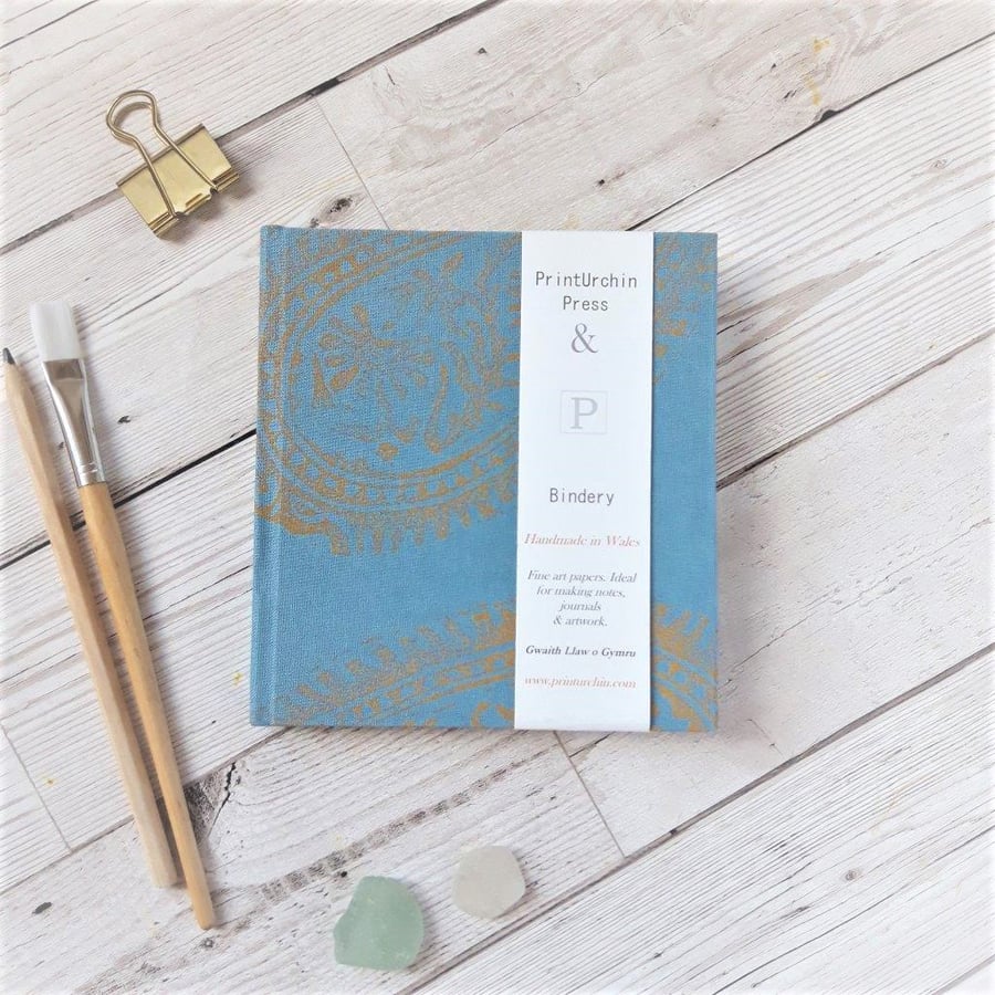 Vintage Paisley Watercolour Sketchbook or Journal & Fabriano Artistico