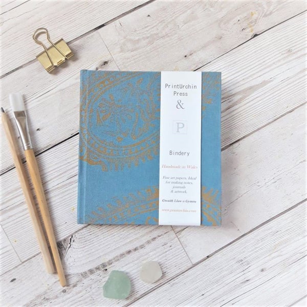 Vintage Paisley Watercolour Sketchbook or Journal & Fabriano Artistico