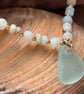 Seaglass and Amazonite delicate necklace  Ref R20 - Image 5