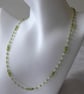 Peridot and Sterling Silver Necklace  
