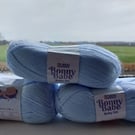 Baby Blue x3 Robin Bonny Babe DK Knitting Wool Yarn 100g Balls