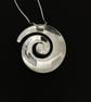 Large Swirl Pendant in Peacock Colours - Image 7