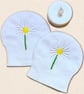 Daisy Tealight Covers - Embroidered April Birth Flower Decor - Image 3