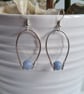 925 Silver & Blue Crackled Agate Dangle Drop Earrings Earings Gift Jewellery - Image 8