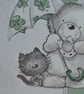 Good Luck Card - Bear and Cat - Image 2