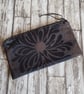Brown Floral Zipper Pouch - Multi Use Zipped Organiser