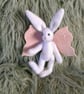 Magical Winter Fairy Hare, hand sewn jointed collectable heirloom for Christmas. - Image 3