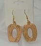 Elegant Terracotta and Gold Foil Pumpkin Statement Earrings - Autumn Jewellery