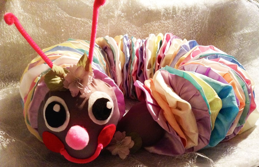 Colourful caterpillar draft excluder Folksy