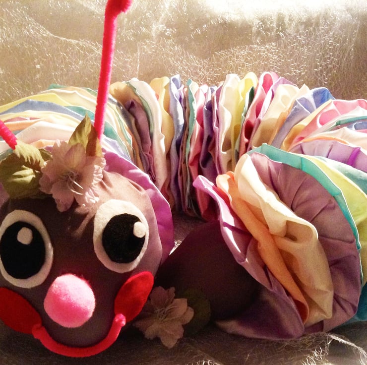 Colourful caterpillar draft excluder Folksy