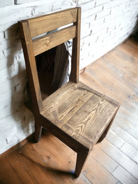 Reclaimed Dining Chair Set Rustic Seating Scaffold Board Wood THE ELM