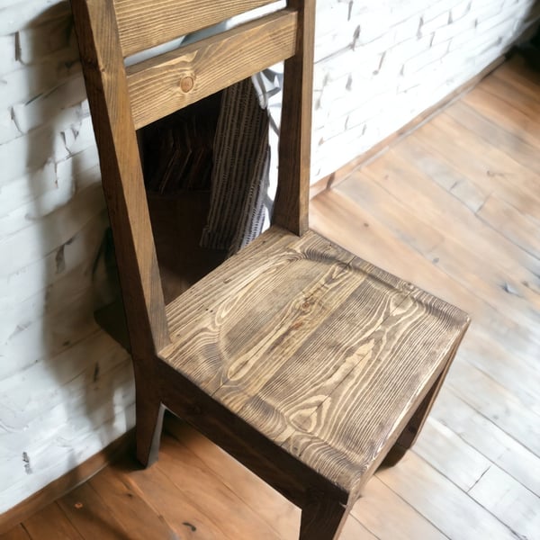 Reclaimed Dining Chair Set Rustic Seating Scaffold Board Wood THE ELM