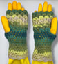 Crocheted Fingerless Dragon Scale Gloves - Image 4