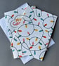 Pack of 6 Merry Christmas hedgehog cards. Festive hedgehog cards. - Image 7