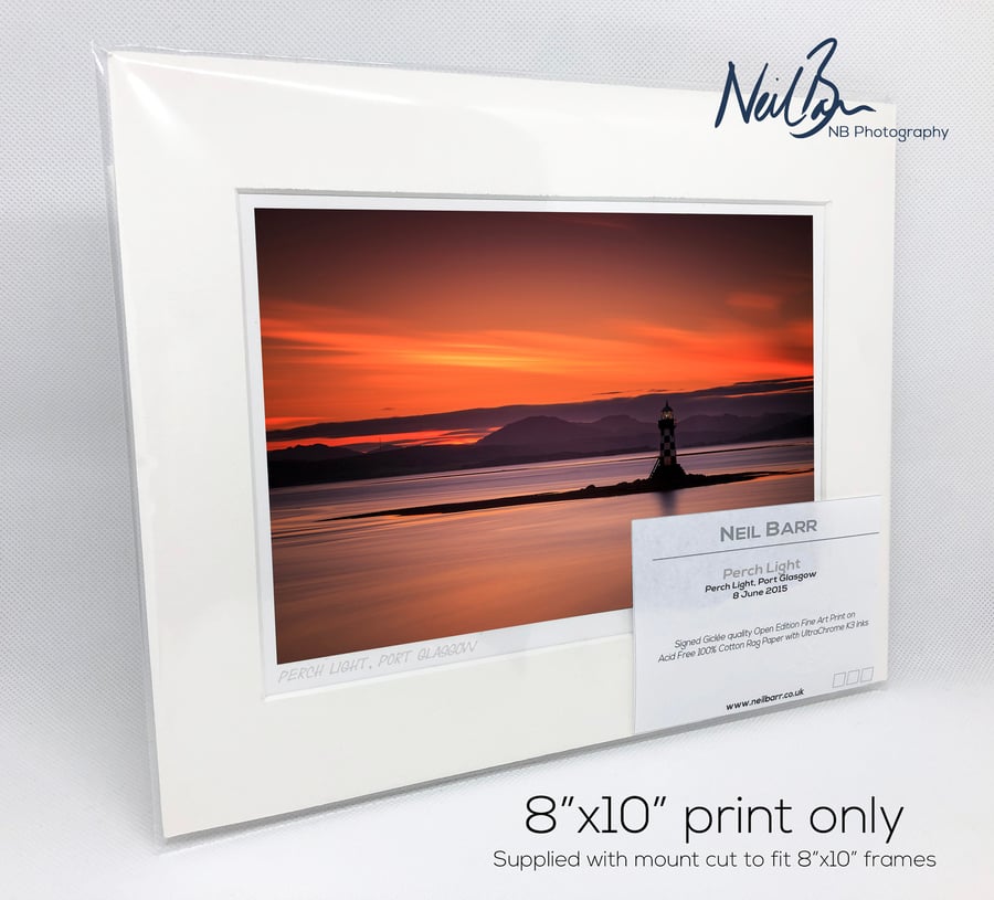 Perch Lighthouse Port Glasgow Scotland - A5 (10" x 8") Unframed Print