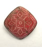 Large Square Enamelled Brooch with Hand-drawn Design - 'Perfectly Imperfect'