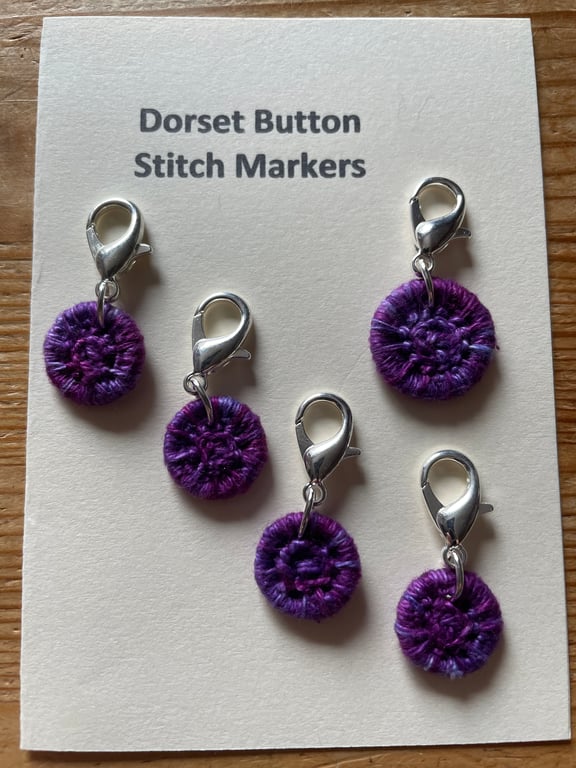 Set of 5 Dorset Button Stitch Markers