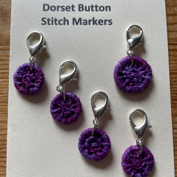 Set of 5 Dorset Button Stitch Markers