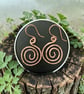 Spiral Dangle Earrings, Boho, Celtic, Spiritual