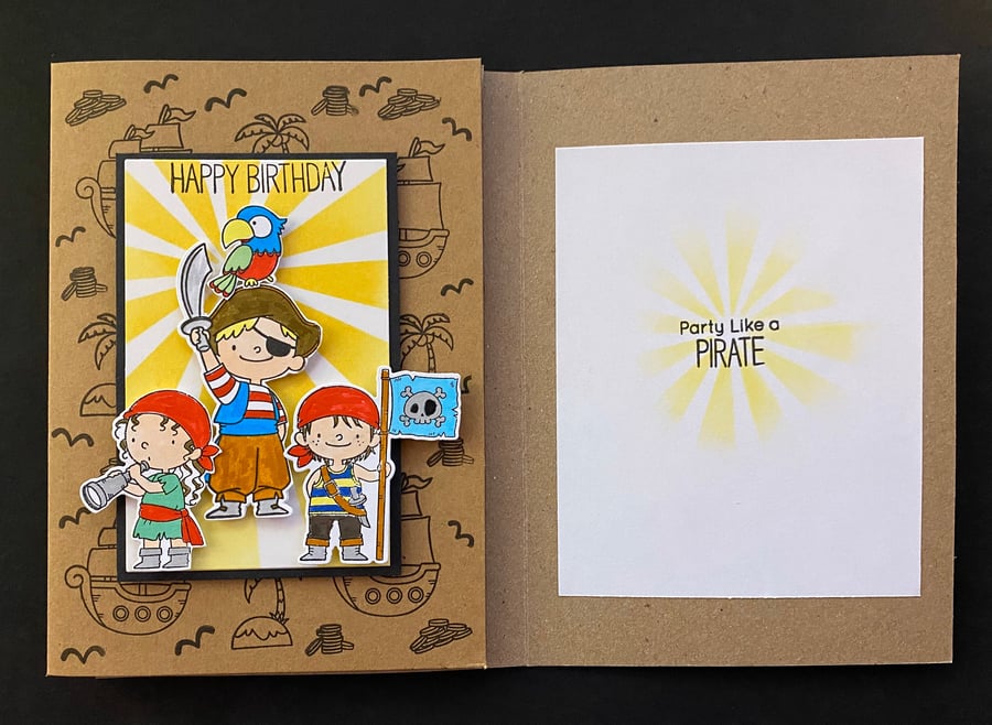 Birthday "Party like Pirates" Card