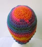 Multi colour crochet beanie hat for an adult - Image 4