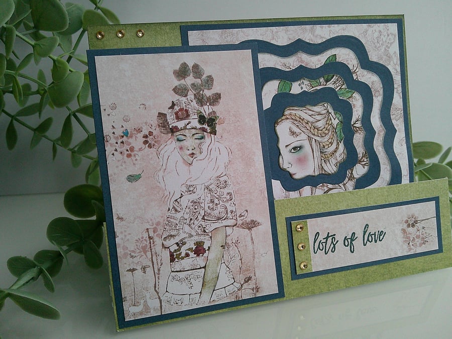 Lots of Love Stepper card suitable for many occasions