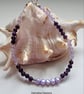 Designer Amethyst & Freshwater Culture Pearl Bracelet 9" inches Large Size - Image 3