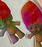 Holographic 90s Retro Red Hair Toy - Vintage Novelty Vinyl Sticker - Image 6