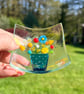 Fused glass flower pot trinket dish  - Image 2