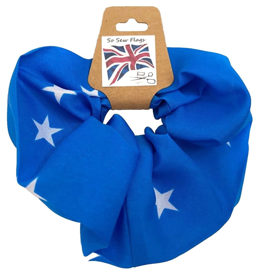 Starry Plough Flag Hair Scrunchie Scrunchies Accessory Band Elastic