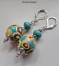 Boho Hand Made Polymer Clay Beads & Howelite Earings. - Image 6