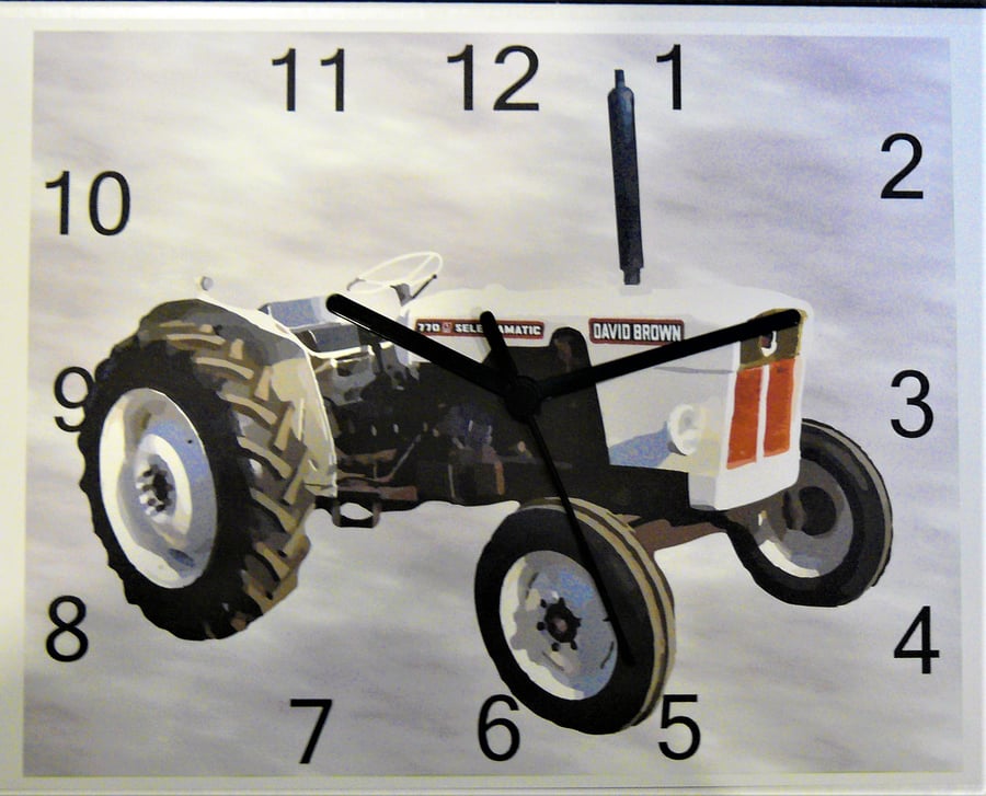 770 selectomatic tractor wall clock tractor white d brown wall hanging clock