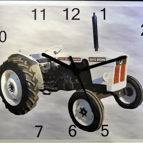 770 selectomatic tractor wall clock tractor white d brown wall hanging clock