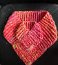 Matching Woman and Dog Snood Set – Handmade Coral Crochet Cowls - Image 2