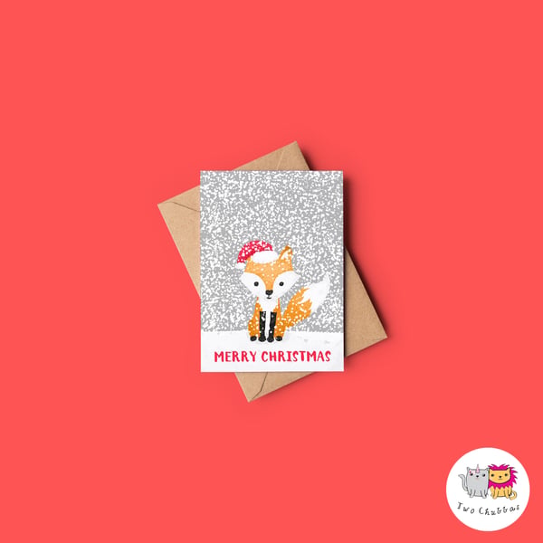 Fox Christmas Card, A6 Christmas Card, Cute Animal Christmas Card