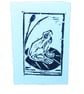Lino print frog on lily pad - Image 3