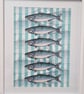 Mackerel fish seafood striped art Print A3