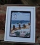 Low Tide - Upcycled  Slow Stitched Textile Art coastal scene.  - Image 4