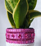 Handmade Metallic pinky purple indoor plant pot holder - Image 3