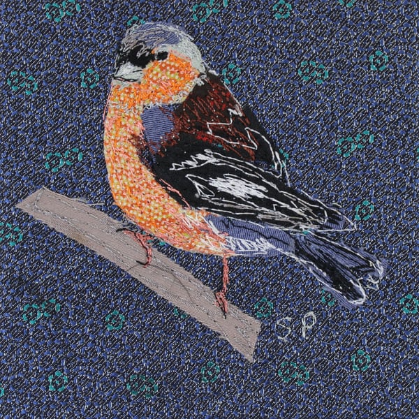 Chaffinch Textile Art