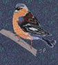 Chaffinch Textile Art