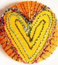 Buttons 1 inch button Hand Dyed Silks and Cottons Free Machine Embroidery Button